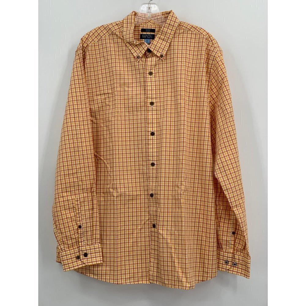 MADE Cam Newton Button Down Long Sleeve Shirt Men's XL